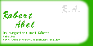 robert abel business card